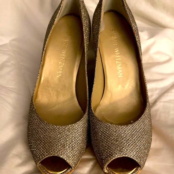 Stuart Weizmann open toed wedge shoes. Size 6. Only worn a handful of times.